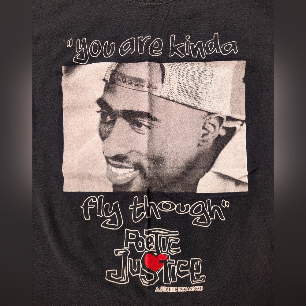 Poetic Justice Tupac Shakur T-shirt Women's Medium - Picture 3 of 9